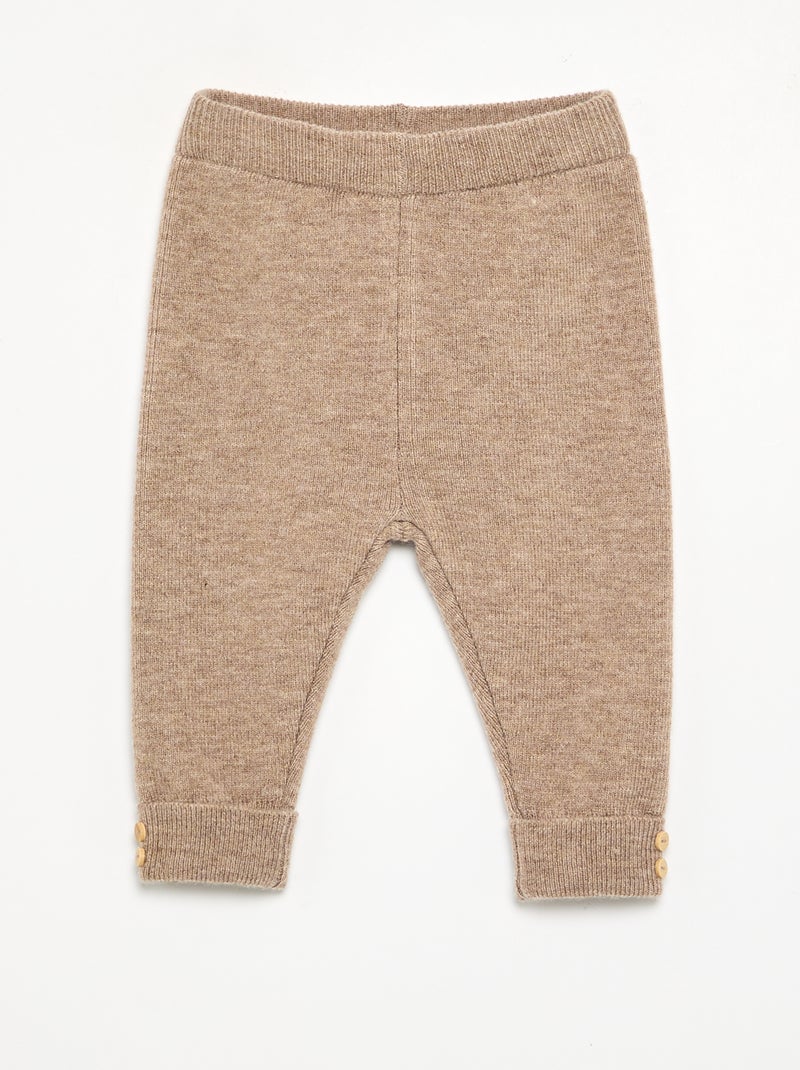 Legging de punto Beige - Kiabi