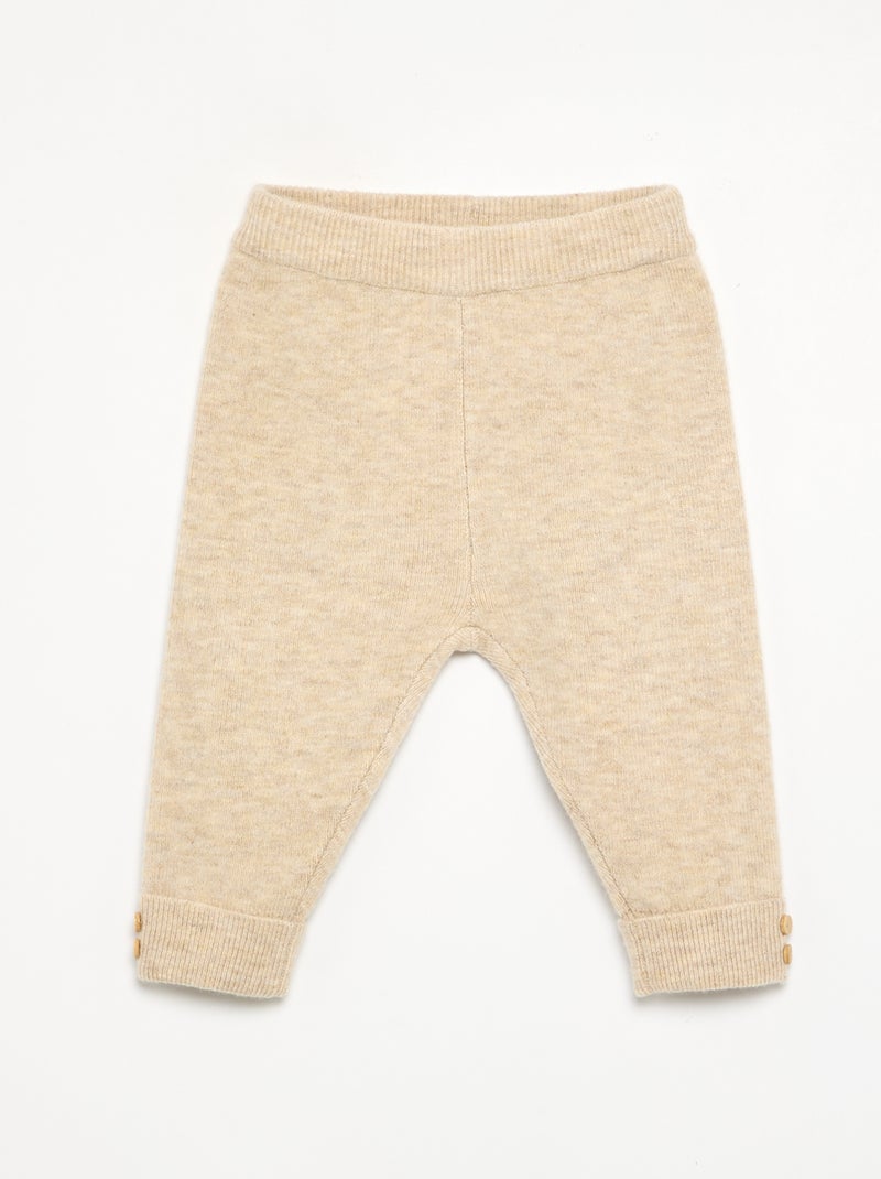 Legging de punto Beige - Kiabi
