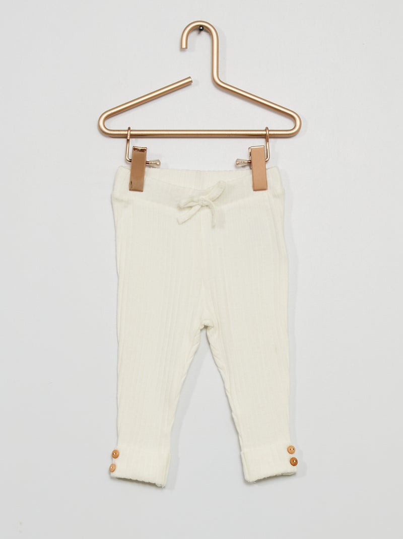 Legging de punto Blanco - Kiabi