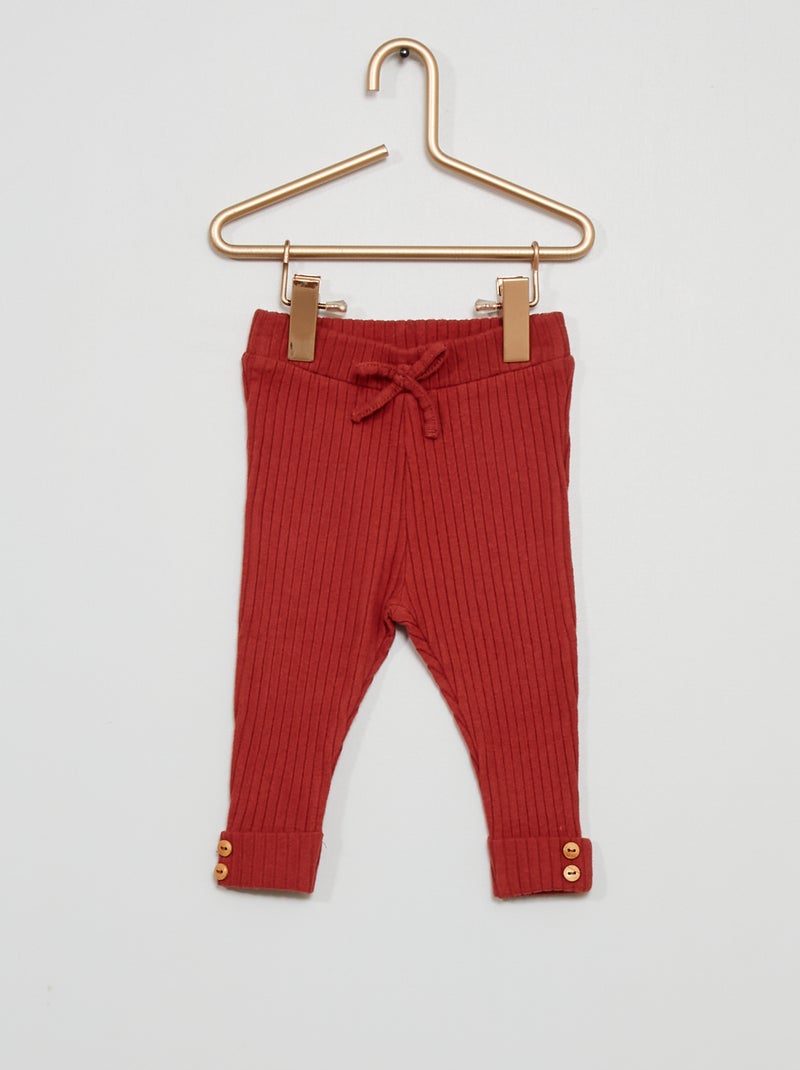 Legging de punto burdeos - Kiabi