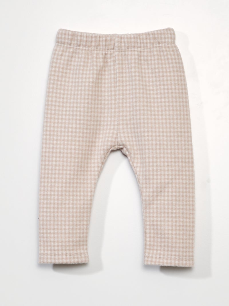 Legging de punto cálido BEIGE - Kiabi