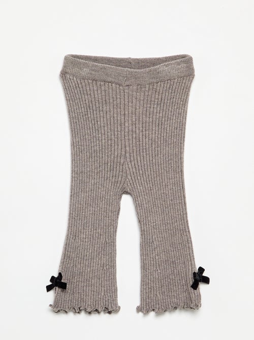 Legging de punto compacto acanalado - Kiabi