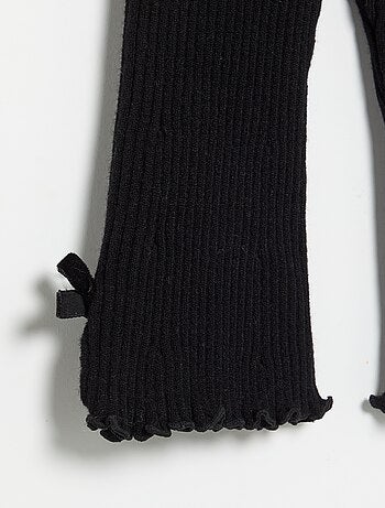 Legging de punto compacto acanalado