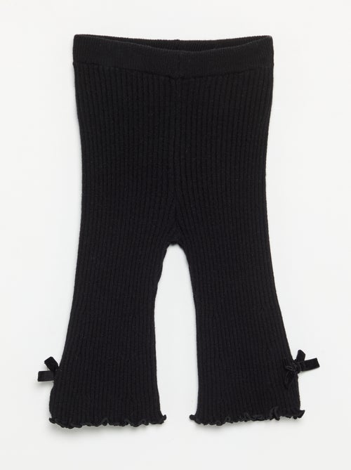 Legging de punto compacto acanalado - Kiabi