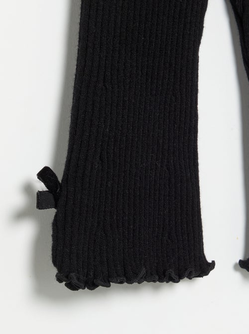 Legging de punto compacto acanalado - Kiabi