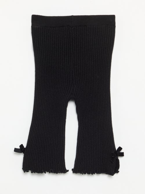 Legging de punto compacto acanalado - Kiabi