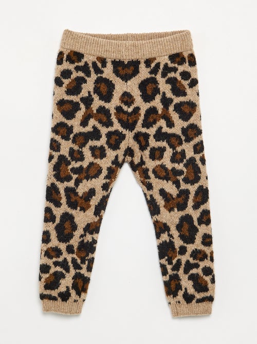Legging de punto con estampado de leopardo - Kiabi Legging de punto con estampado de leopardo - Kiabi