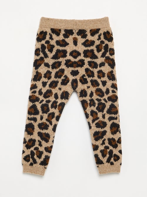 Legging de punto con estampado de leopardo - Kiabi Legging de punto con estampado de leopardo - Kiabi