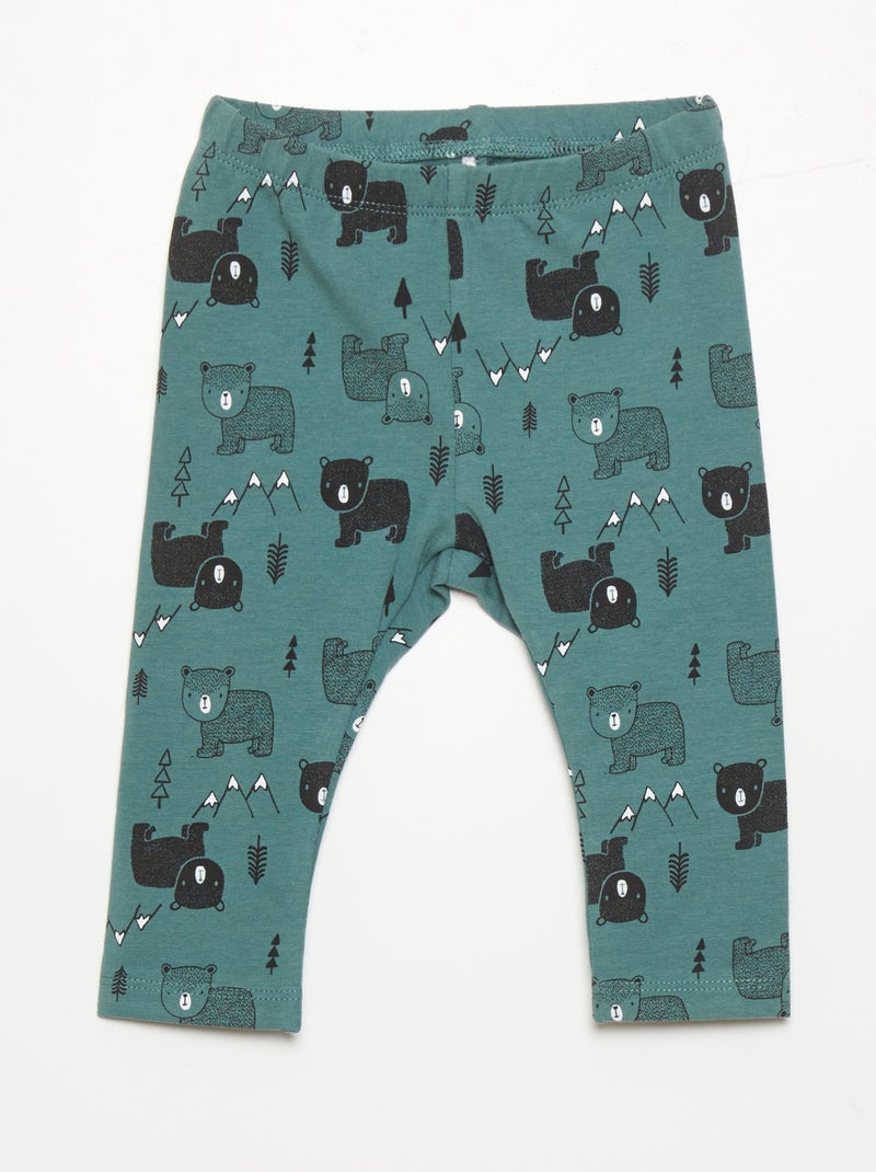 Legging de punto con estampado VERDE - Kiabi