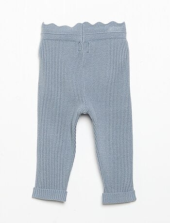 Legging de punto con lazo en la cintura