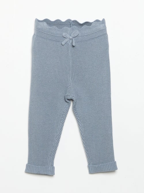 Legging de punto con lazo en la cintura - Kiabi
