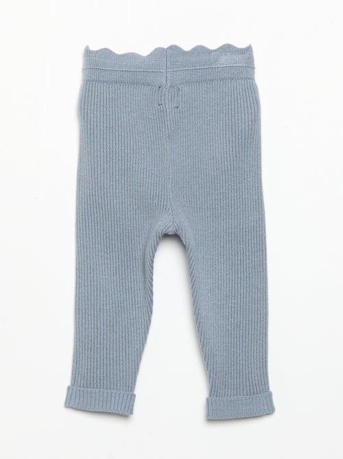 Legging de punto con lazo en la cintura - Kiabi