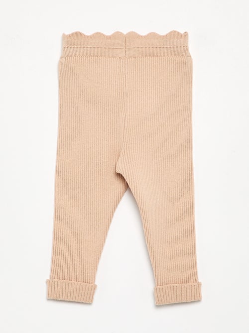 Legging de punto con lazo en la cintura - Kiabi