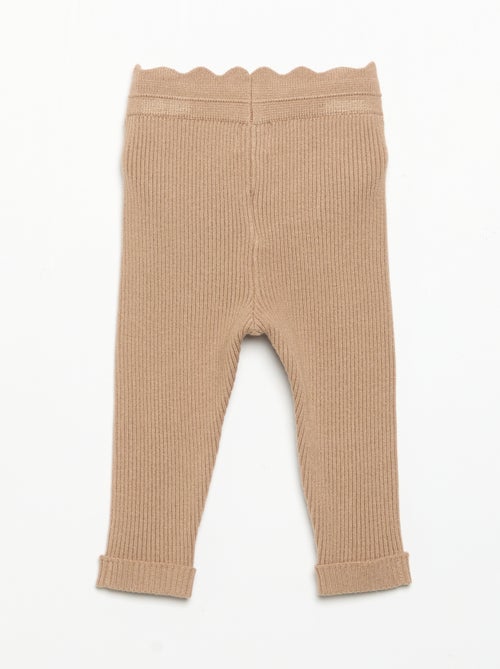 Legging de punto con lazo en la cintura - Kiabi