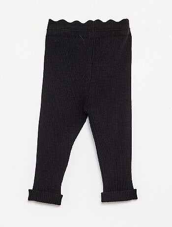 Legging de punto con lazo en la cintura