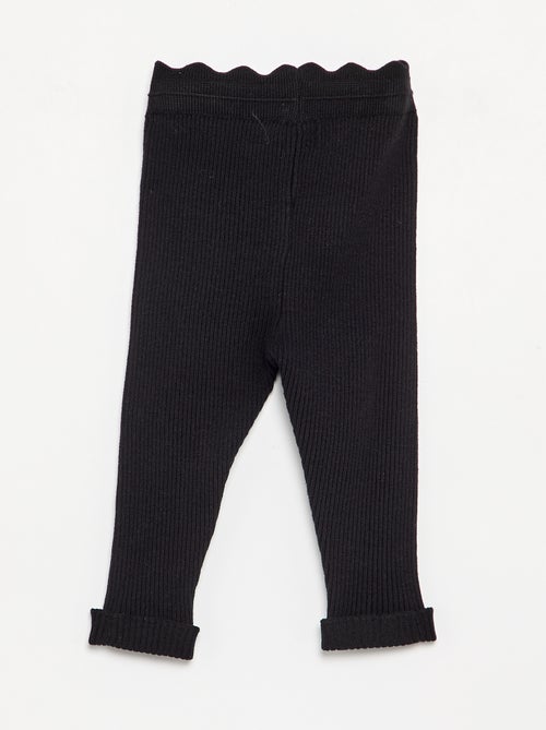 Legging de punto con lazo en la cintura - Kiabi
