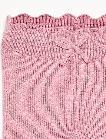 Legging de punto con lazo en la cintura