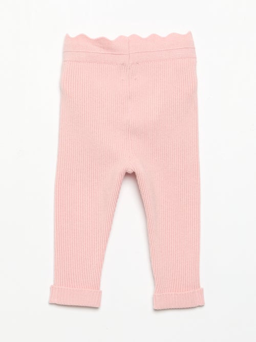 Legging de punto con lazo en la cintura - Kiabi