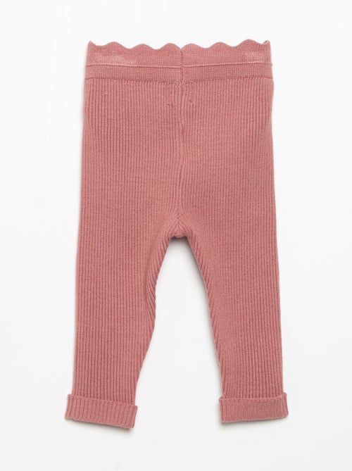 Legging de punto con lazo en la cintura - Kiabi