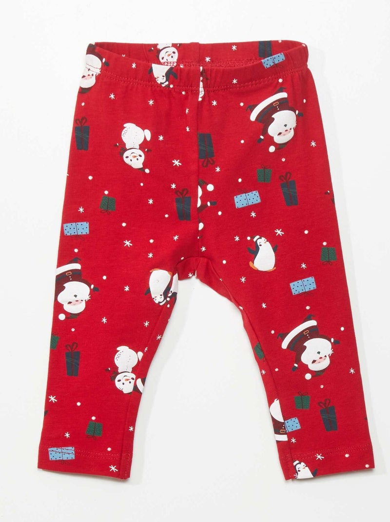 Legging de punto con motivo de fantasía ROJO - Kiabi