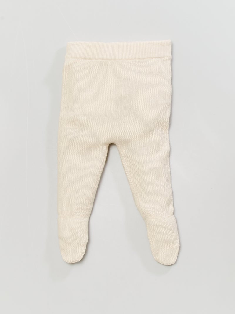 Legging de punto de arroz BLANCO - Kiabi