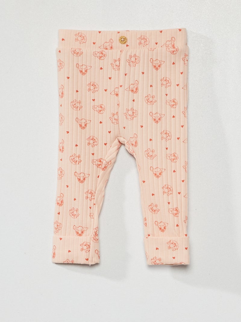 Legging de punto de canalé 'Disney' ROSA - Kiabi