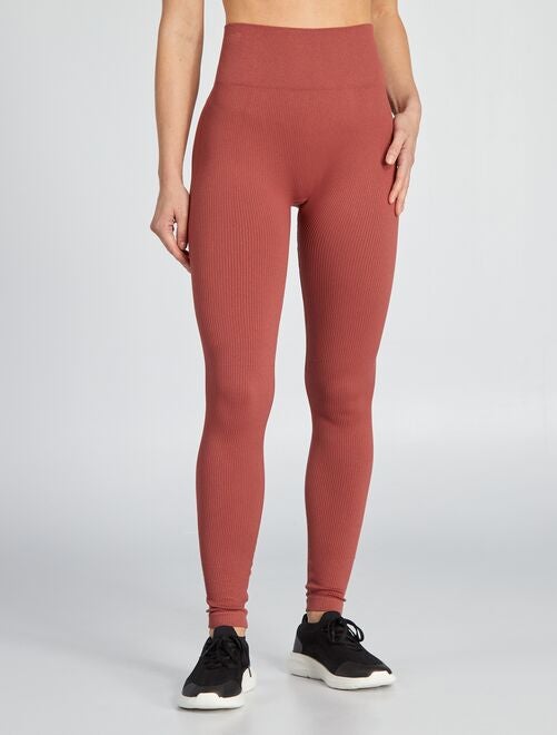 Legging de punto de canalé liso - Kiabi