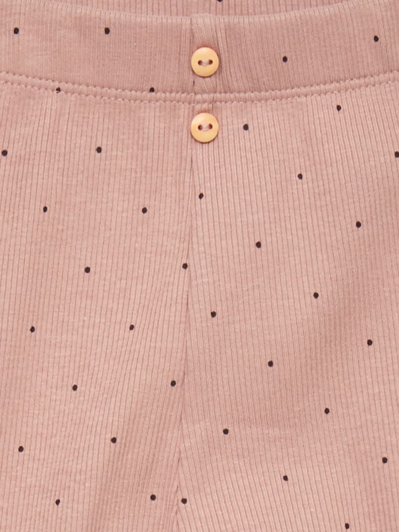 Legging de punto de canalé ROSA - Kiabi