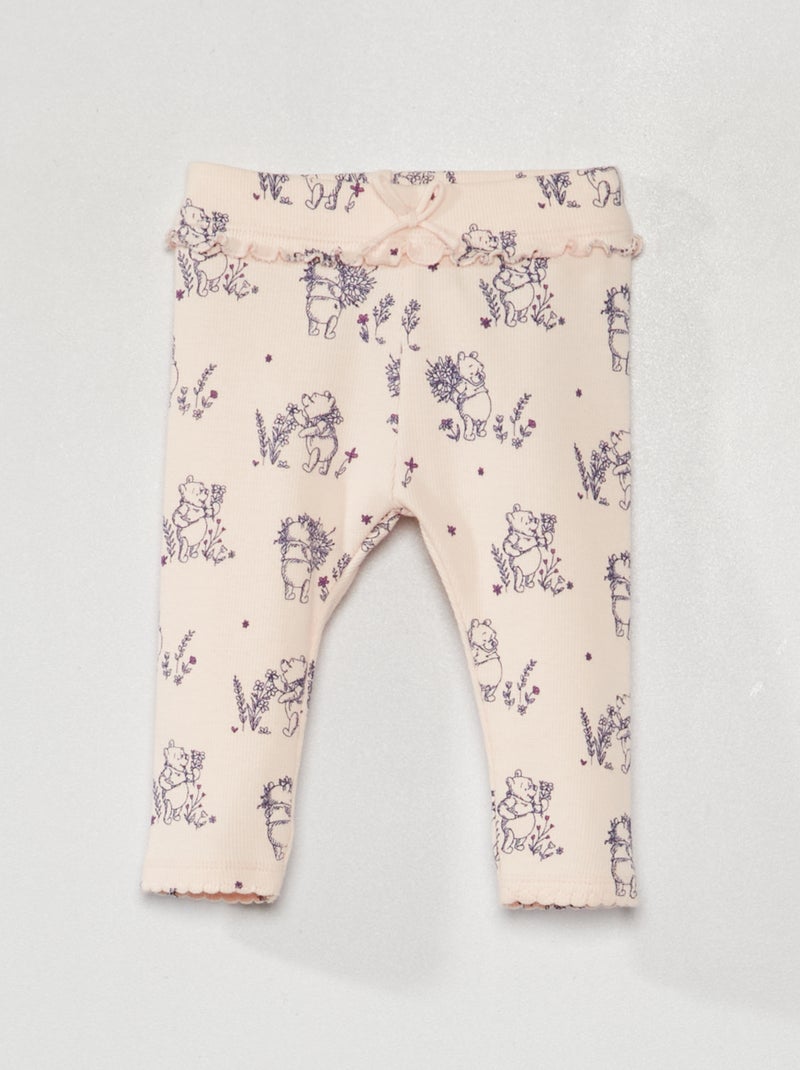 Legging de punto de canalé 'Winnie' ROSA - Kiabi