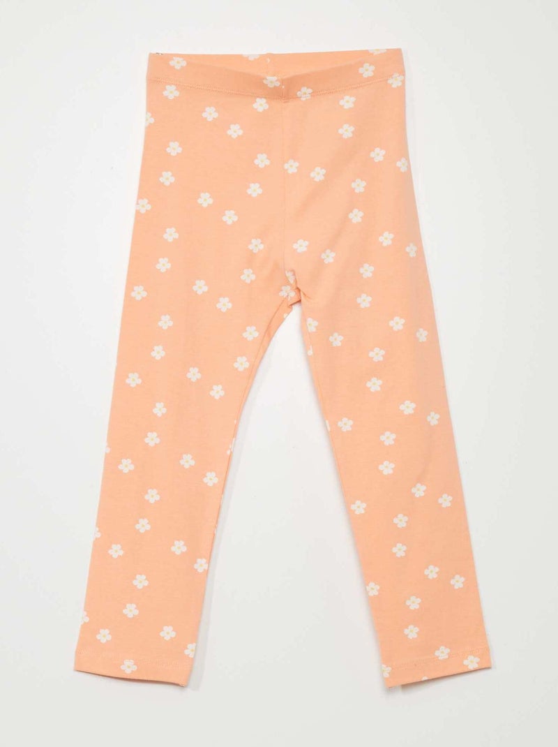 Legging de punto elástico con cintura elástica BLANCO - Kiabi