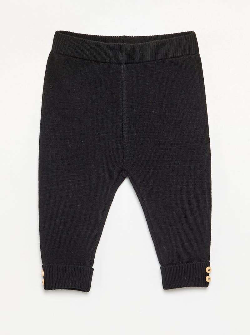 Legging de punto Negro - Kiabi