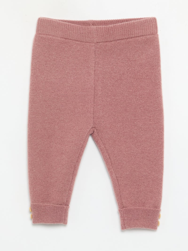 Legging de punto Rosa - Kiabi