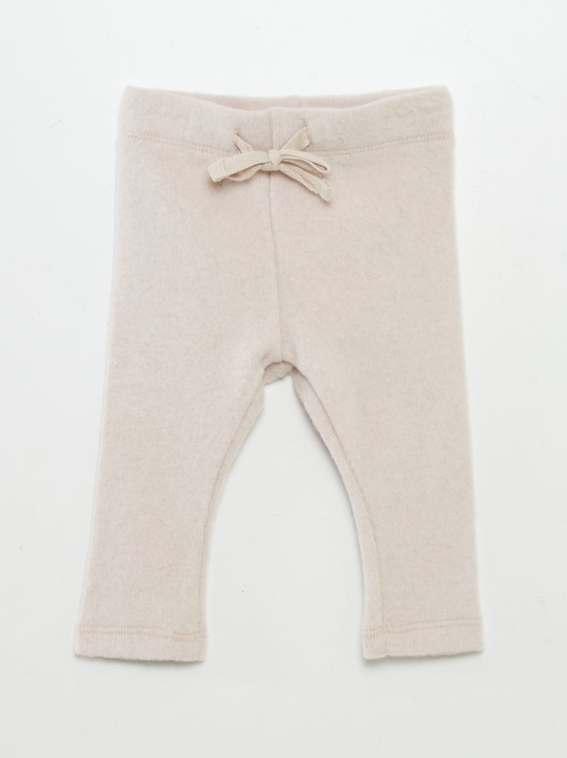 Legging de punto suave BEIGE - Kiabi