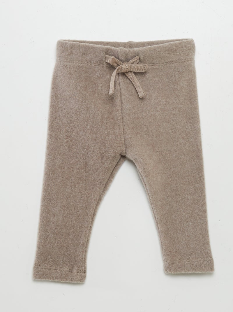 Legging de punto suave MARRON - Kiabi
