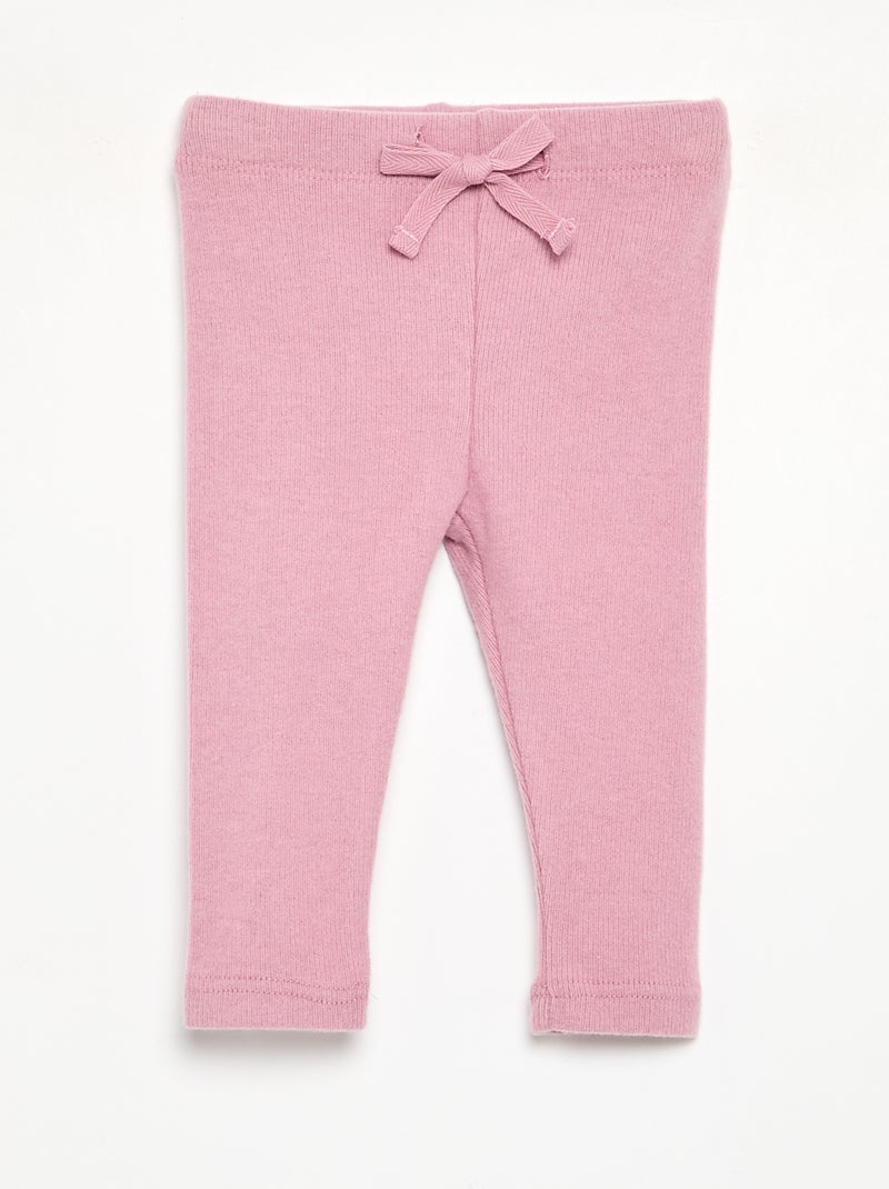 Legging de punto suave Rosa - Kiabi