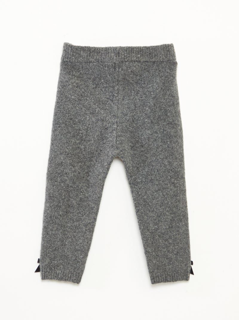 Legging de punto tricot Gris - Kiabi