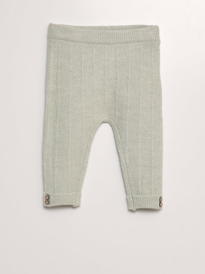 Legging de punto tricotado VERDE - Kiabi