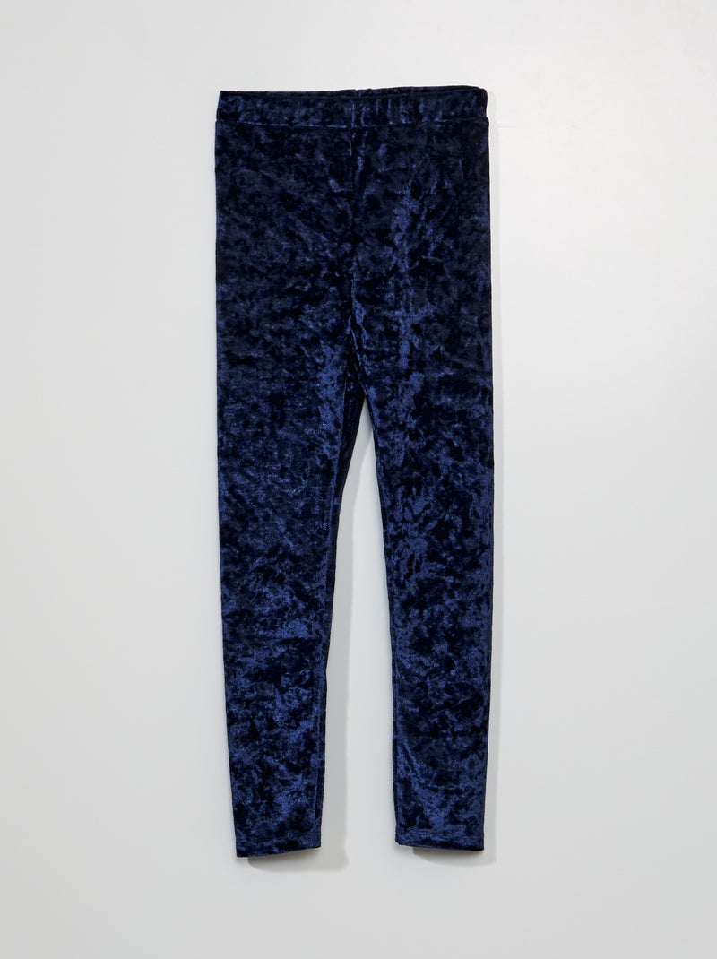 Legging de terciopelo AZUL - Kiabi