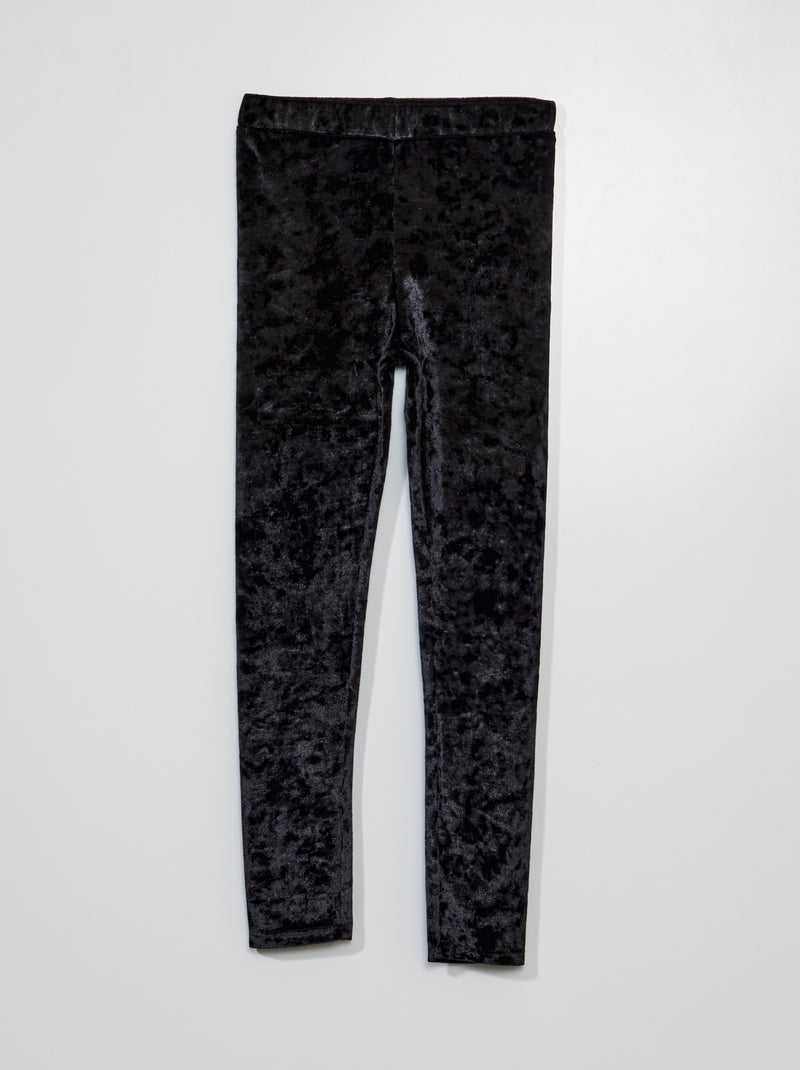 Legging de terciopelo negro - Kiabi