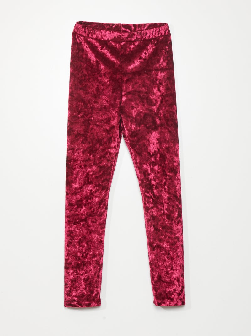 Legging de terciopelo ROSA - Kiabi