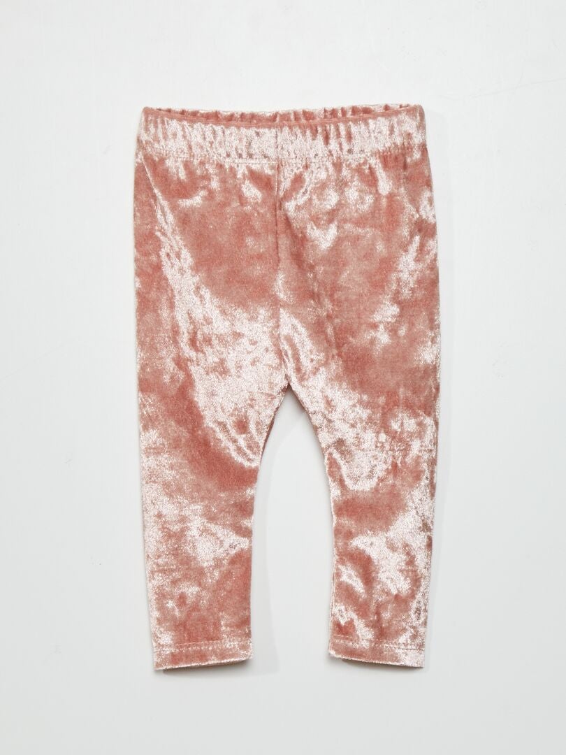Legging de terciopelo satinado CAMAFEO ROSA - Kiabi