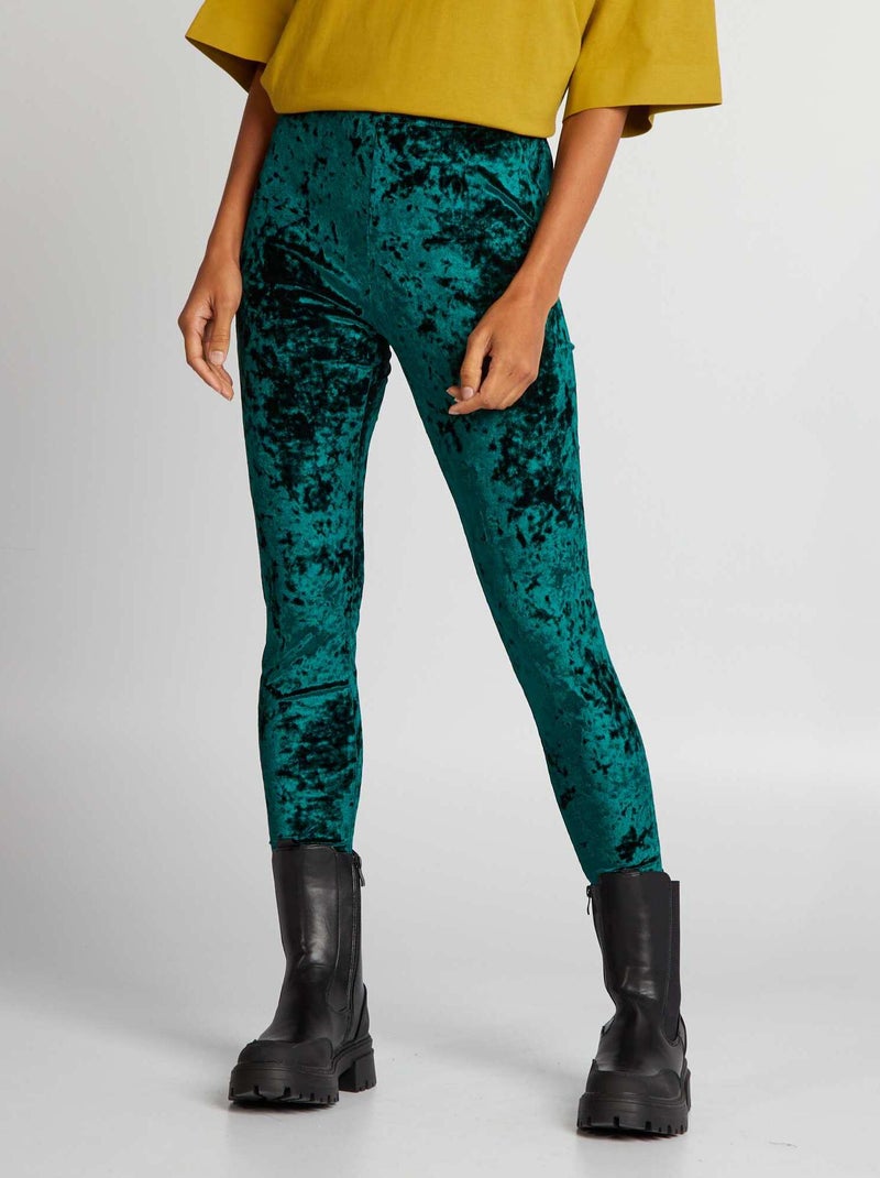 Legging de terciopelo VERDE - Kiabi