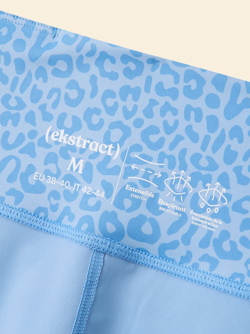 Legging deportivo con estampado de leopardo - (ekstract) Azul - Kiabi