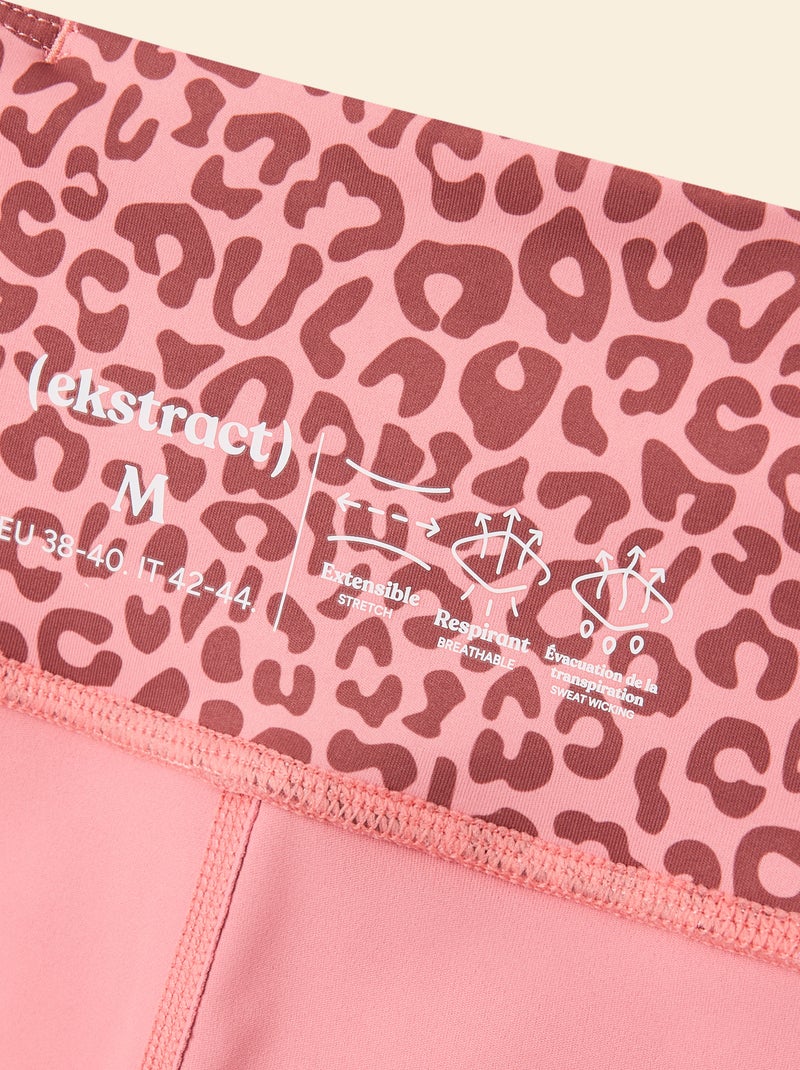 Legging deportivo con estampado de leopardo - (ekstract) Rosa - Kiabi