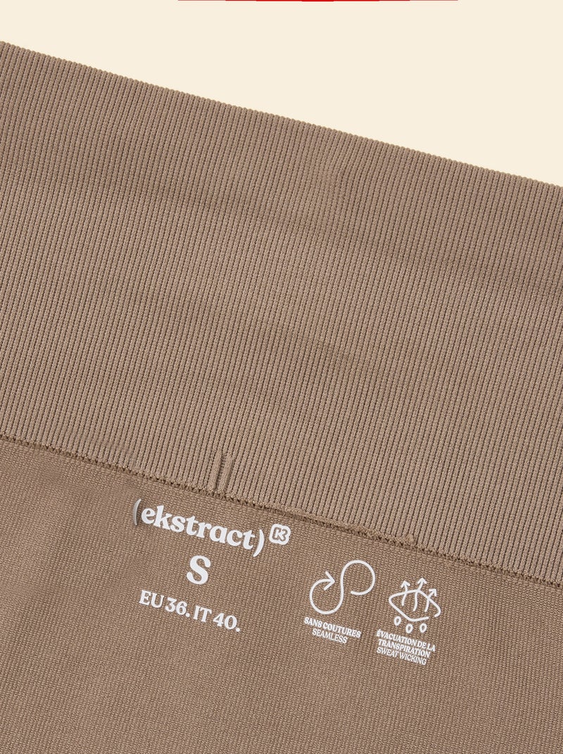 Legging deportivo de canalé - (ekstract) Beige - Kiabi
