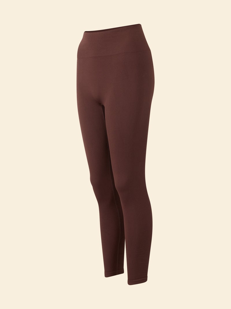 Legging deportivo de canalé - (ekstract) Marron - Kiabi