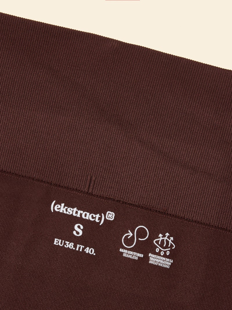 Legging deportivo de canalé - (ekstract) Marron - Kiabi