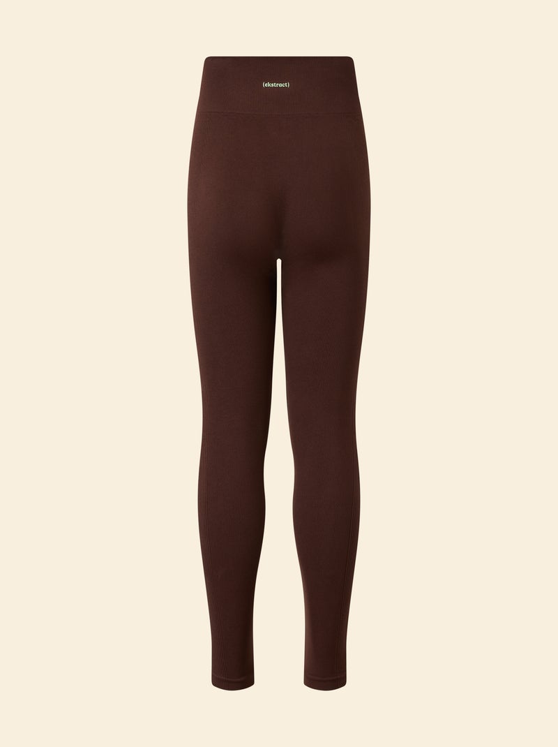 Legging deportivo de canalé - (ekstract) Marron - Kiabi