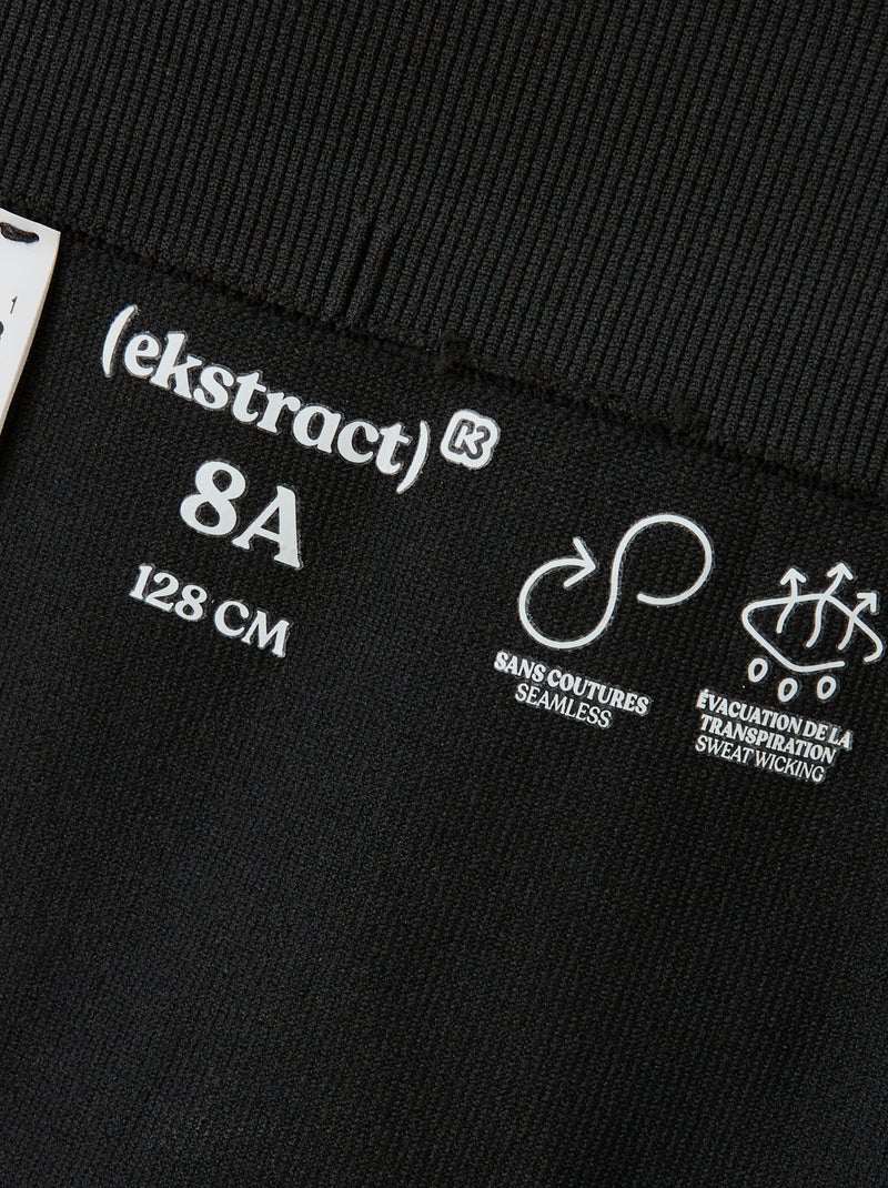Legging deportivo de canalé - (ekstract) Negro - Kiabi
