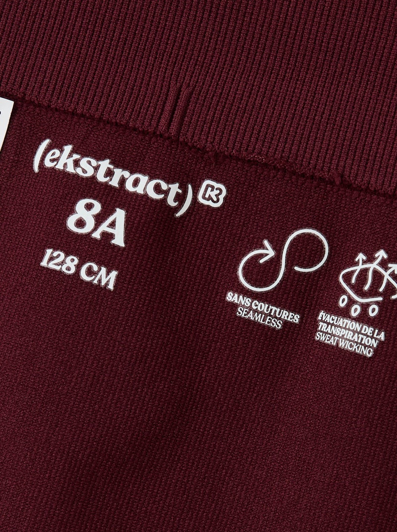 Legging deportivo de canalé - (ekstract) Rojo - Kiabi